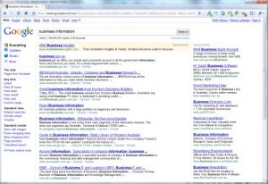Google search results in 2010