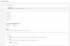 Applying internal traffic filters in GA4